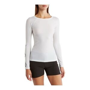Volcom Simply Core Long Sleeve Rashguard in White NWT